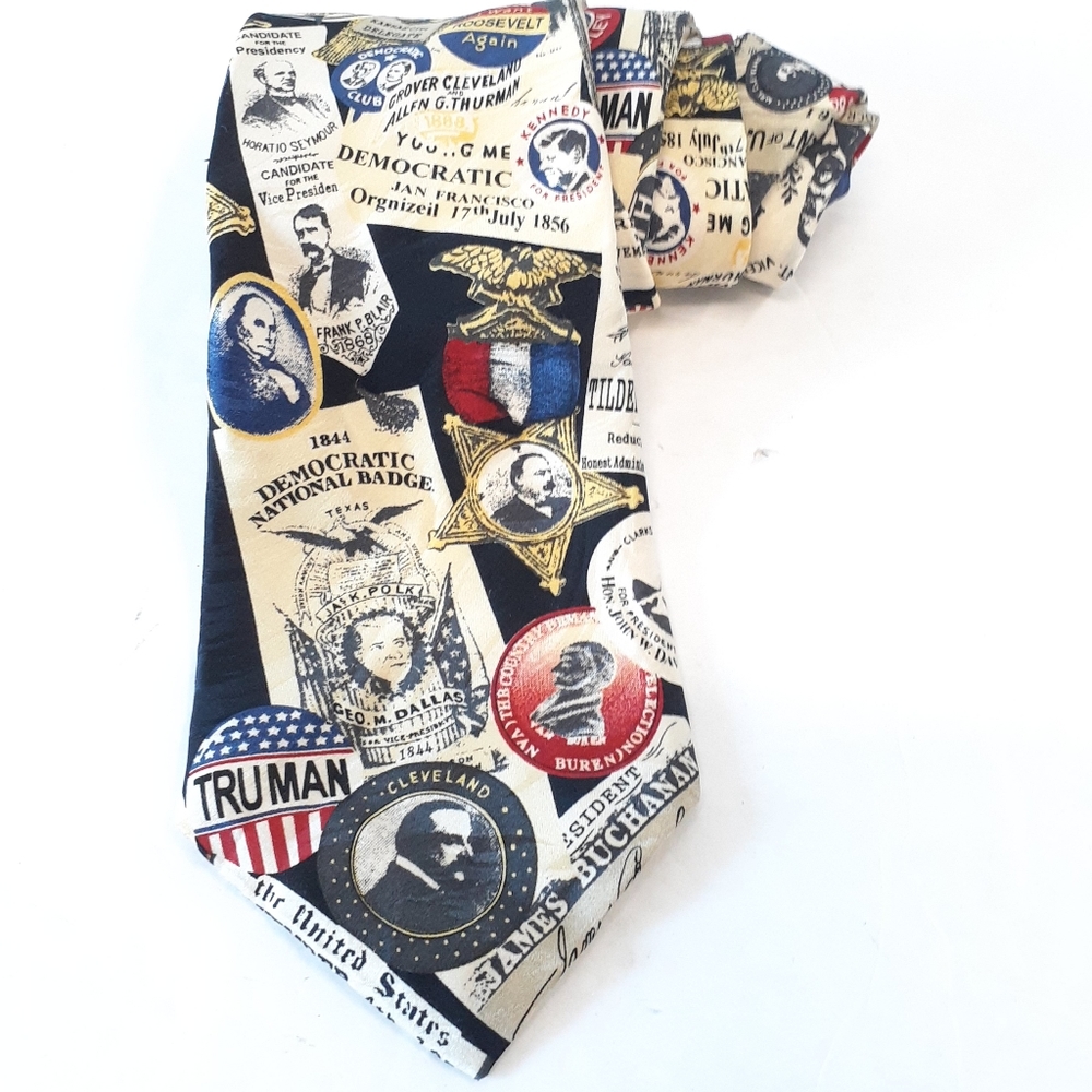 Vintage Museum Artifacts Presidents NWT Silk Necktie